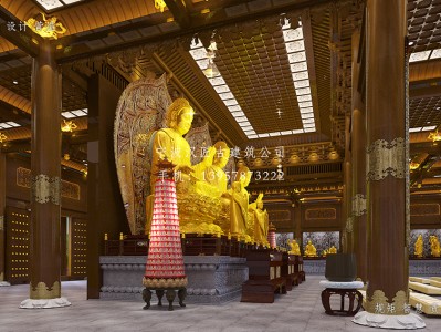 杭州寺庙大雄宝殿装修设计施工