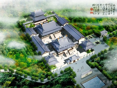 杭州依云寺建筑规划设计图